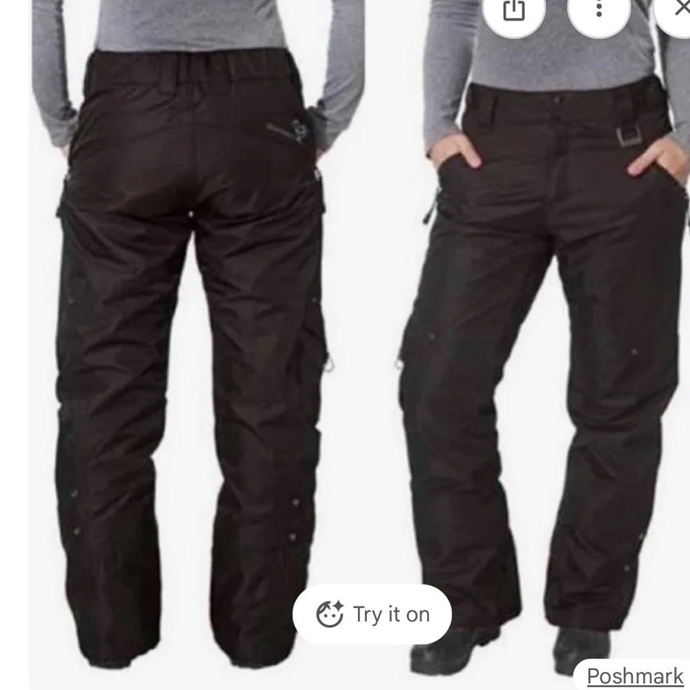 Women's Black Snow Pants‎